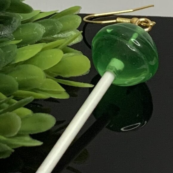 Lollipop Earring, Sucker Earring, Funny Food Earring, Gift Idea, Candy Earring - Picture 2 of 6